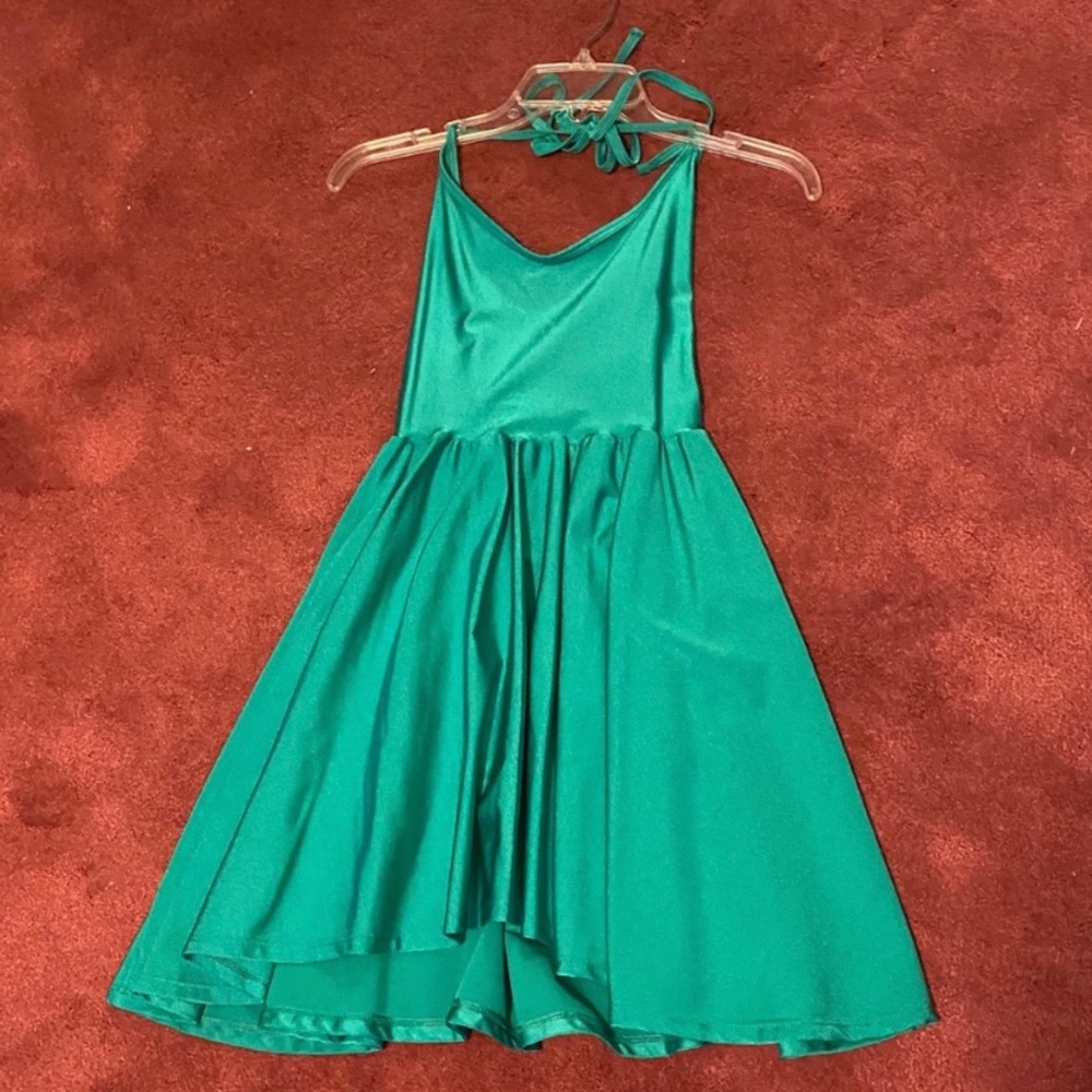 Teal/green American apparel halter dress